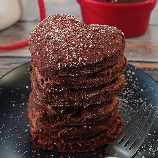 Healthy Red Velvet Pancakes - Recipe photo by Food Meanderings