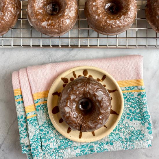 Glazed Chocolate Donuts - Recipe photo by thebrookcook.wordpress.com