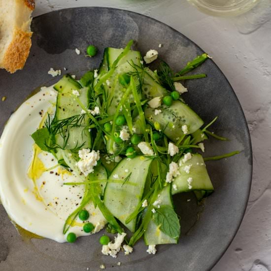 Pea & Cucumber Salad - Recipe photo by AnotherFoodBlogger