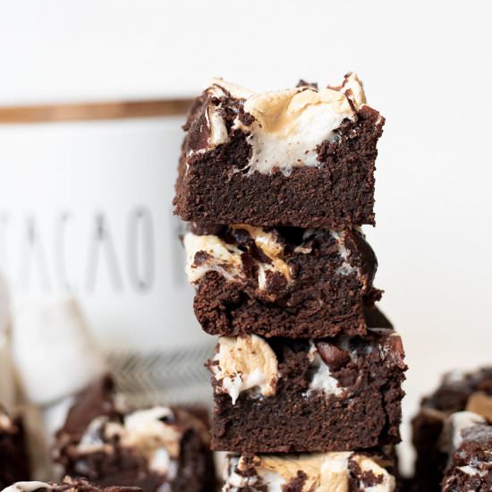 GLUTEN-FREE HOT COCOA BROWNIES - Recipe photo by Whisk in Wellness