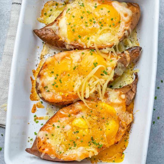 BREAKFAST BAKED SWEET POTATOES - Recipe photo by healthyfitnessmeals