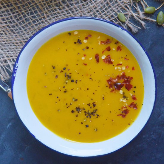 Vegan Pumpkin Soup - Recipe photo by Sharmila Kingsly
