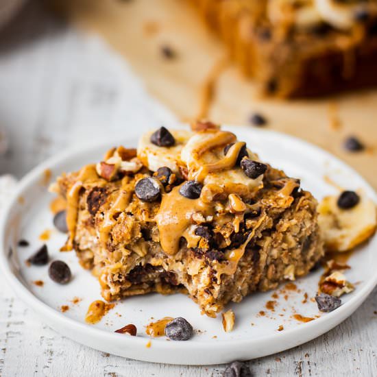 Peanut Butter Banana Oatmeal Bake - Recipe photo by Shuangys Kitchensink