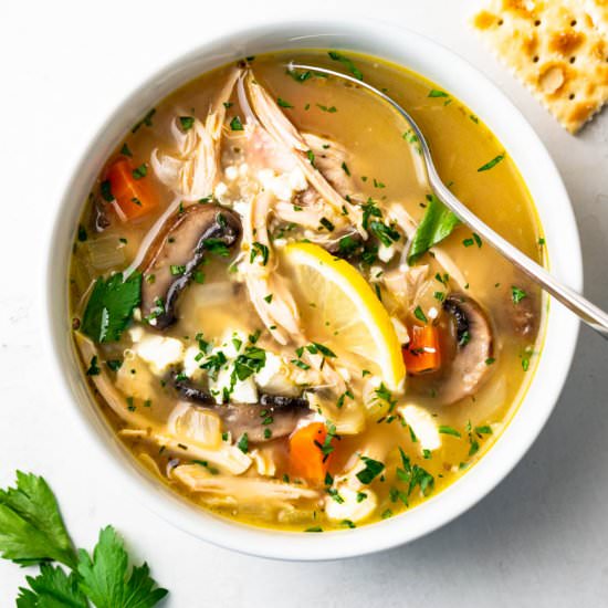 Greek Chicken Lemon Soup - Recipe photo by garlic and zest