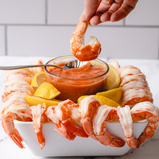 Poached Shrimp Cocktail - Recipe photo by stateofdinner