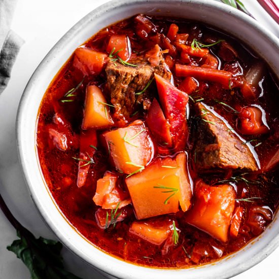 borscht - Recipe photo by whisked away kitchen