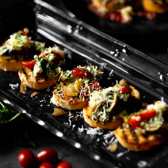 Super Easy Beautiful Bruschetta - Recipe photo by Chicken Fried Kitchen