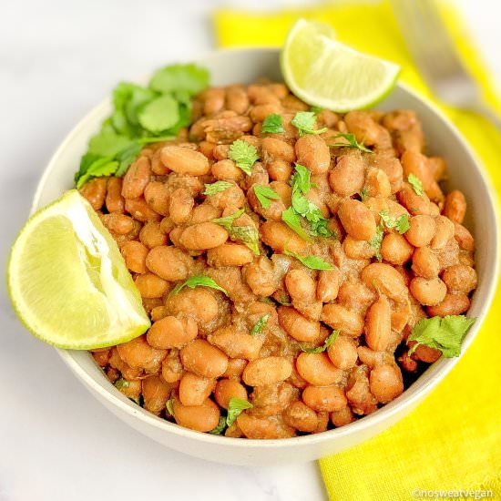 Instant Pot Pinto Beans (No Soak!) - Recipe photo by No Sweat Vegan