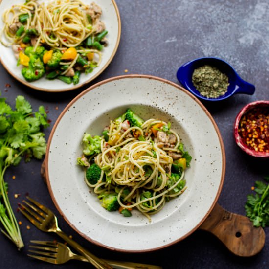 Healthy Aglio E Olio Pasta - Recipe photo by FoodTokWithSherin