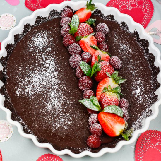 Easy Chocolate Ganache Tart - Recipe photo by Fitty Foodlicious