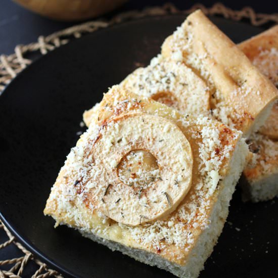 Cheese-Apple Focaccia - Recipe photo by Food Gal