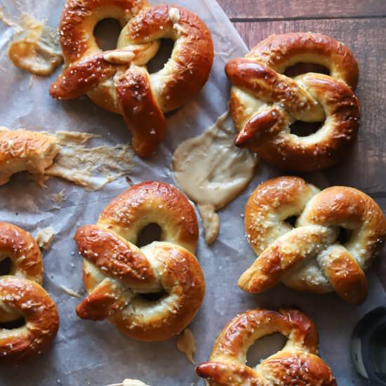 Pub Style Soft Pretzels - Recipe photo by butternutandsage