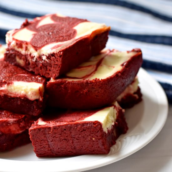 Gluten Free Red Velvet Brownies - Recipe photo by Flavor Walk