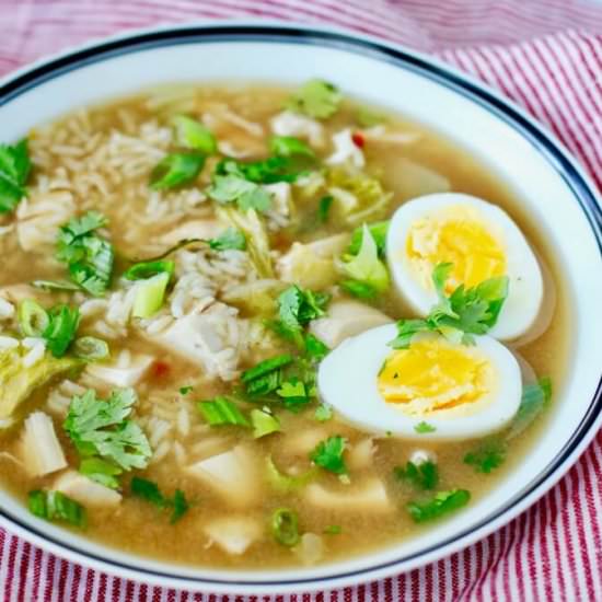 Chicken & Rice Soup with Cabbage - Recipe photo by karenskitchenstories