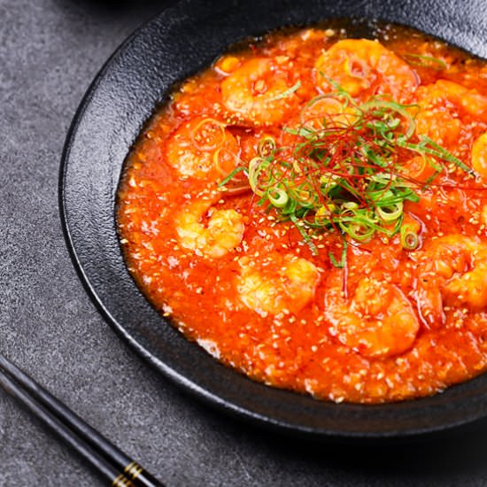 Japanese Ebi Chili Spicy Shrimp - Recipe photo by Sudachi Recipes