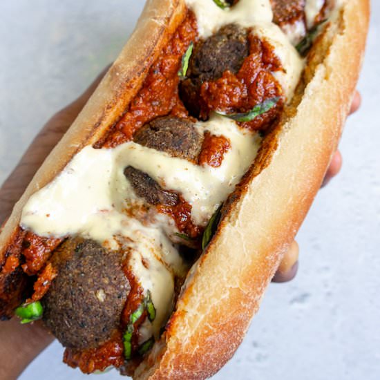 vegan meatball sub - Recipe photo by fromthecomfortofmybowl