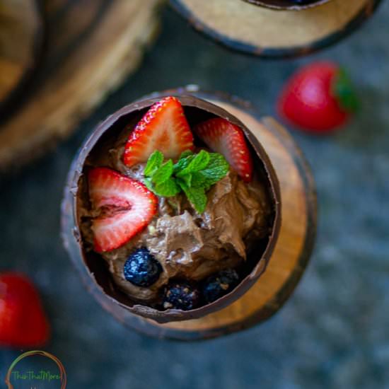 CHOCOLATE MOUSSE CUPS - Recipe photo by ThisThatMore