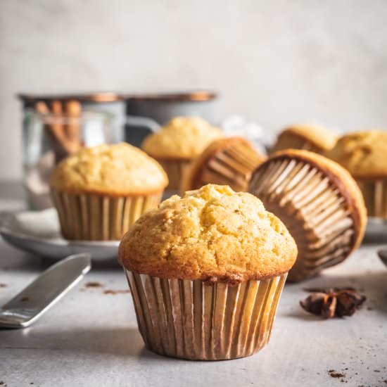 Corn Muffins with Cinnamon Maple - Recipe photo by BritneyBreaksBread