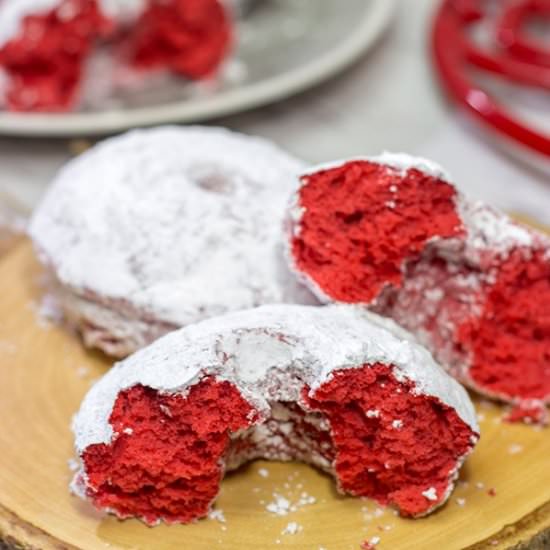 Red Velvet Donuts - Recipe photo by spicedblog