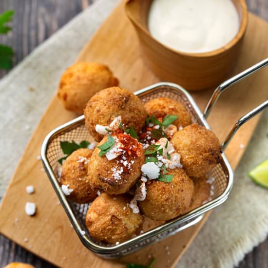 Elote Hush Puppies - Recipe photo by BitterSweet