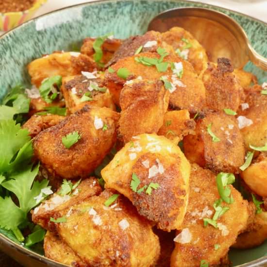 Spiced Crunchy Roasted Potatoes - Recipe photo by MyIndianStove