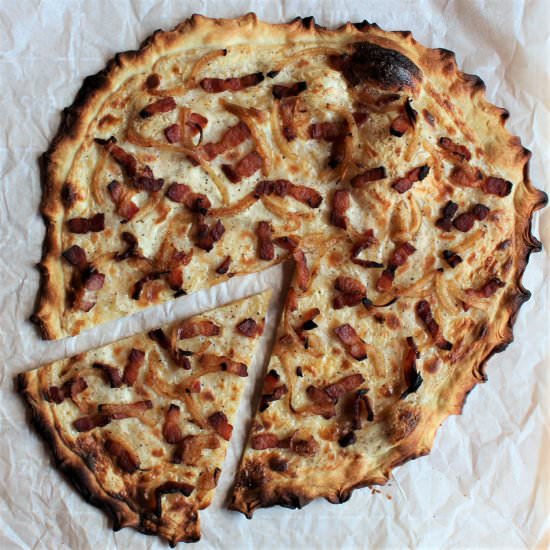 Tarte Flambée (Flammekueche) - Recipe photo by TwoBitTart