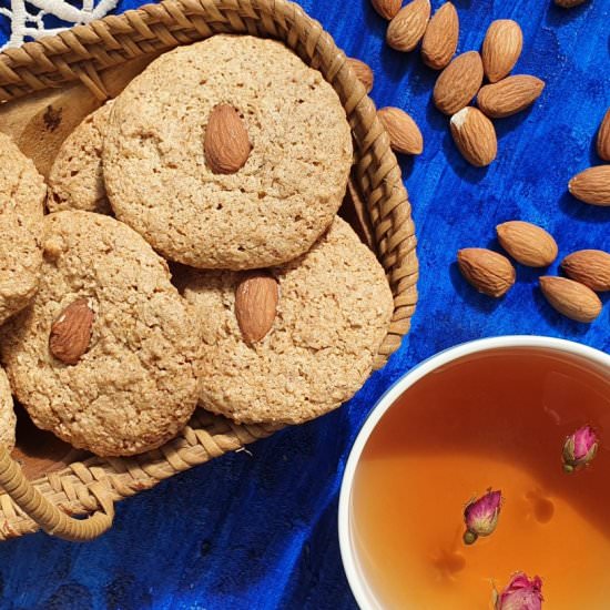 Roasted Almond cookies - Recipe photo by Mildlyindian