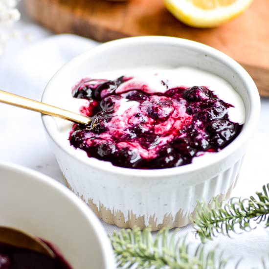 Simple Blueberry Vanilla Compote - Recipe photo by earthly provisions