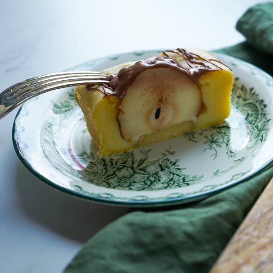 Pear cake with almond paste - Recipe photo by Caroline_Vass