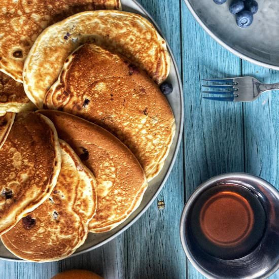 Fluffy Blueberry Pancakes - Recipe photo by Spice and Life