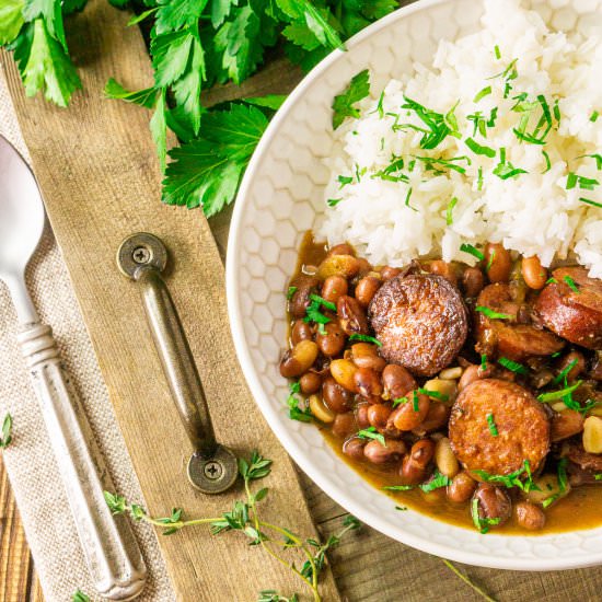 Instant Pot Red Beans and Rice - Recipe photo by Burrata and Bubbles