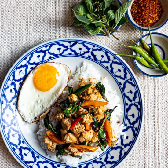 Thai Basil Stir fry Tofu, Veggie - Recipe photo by learningbytaste