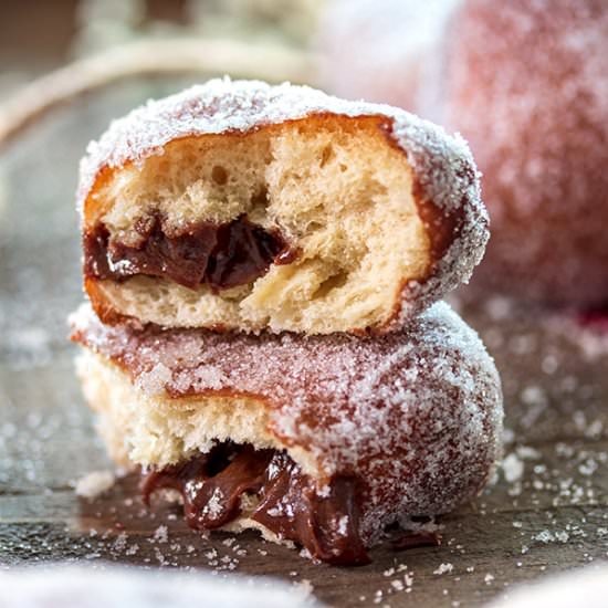 Heart Shaped Nutella Filled Donuts - Recipe photo by URBANBAKES