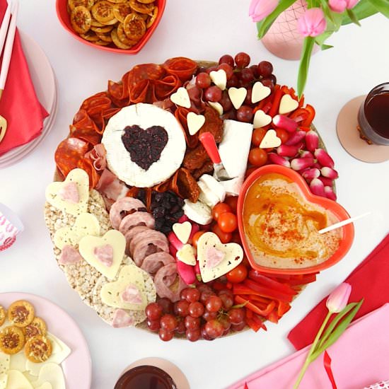 Valentine's Day Cheese Board - Recipe photo by BirdsParty