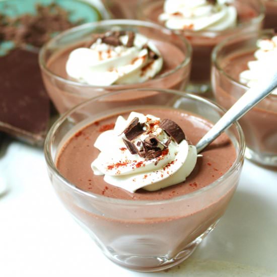 Chocolate Chile Panna Cotta - Recipe photo by the good eats co