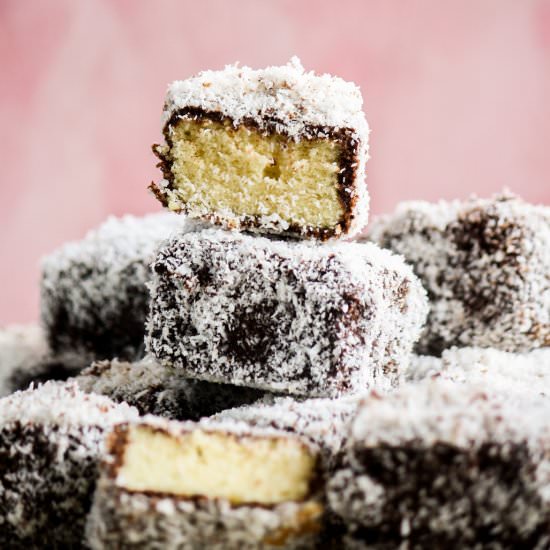 Lamingtons - Recipe photo by The Desserted Girl