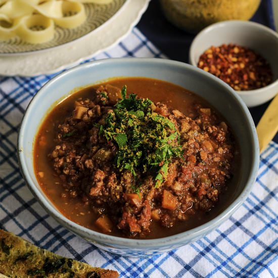 Healthy Tofu Bolognese - Recipe photo by cookeatlivelove