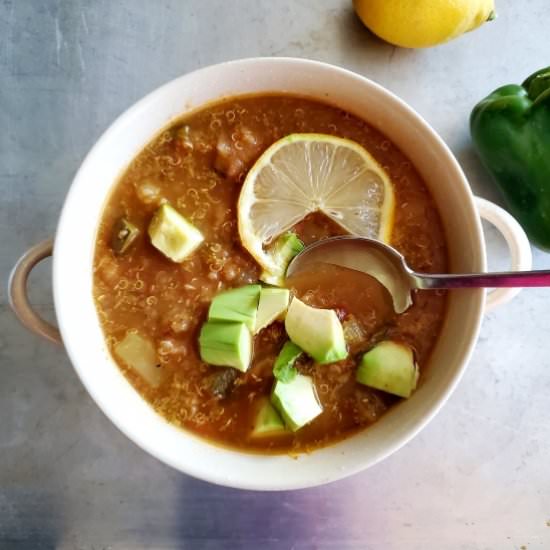 Vegan Instant Pot Quinoa Chili - Recipe photo by Warrior In The Kitchen