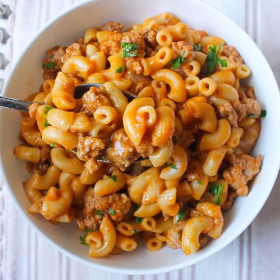 Instant Pot Cheesy Hamburger Helper - Recipe photo by blessthismeal
