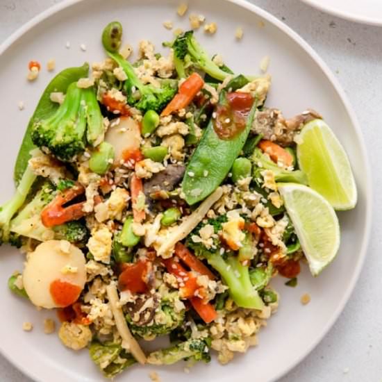Easy Veggie Fried Cauliflower Rice - Recipe photo by erinliveswhole