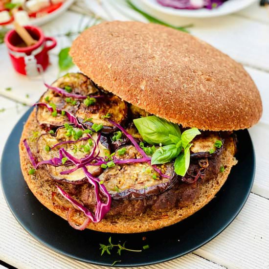 Delicious Giant Lamb Burger - Recipe photo by ramonascuisine