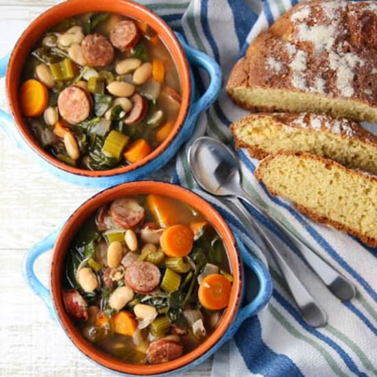 Spicy Sausage and White Bean Soup - Recipe photo by Tastefulventure