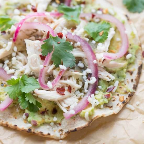 Quick Rotisserie Chicken Tacos - Recipe photo by Two Healthy Kitchens
