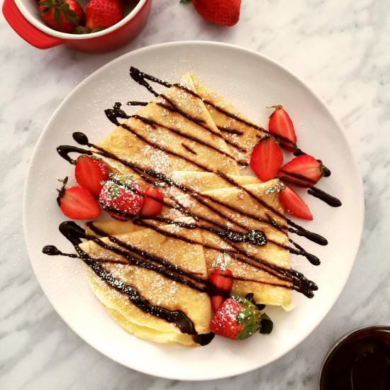 homemade crepes - Recipe photo by Eats Delightful