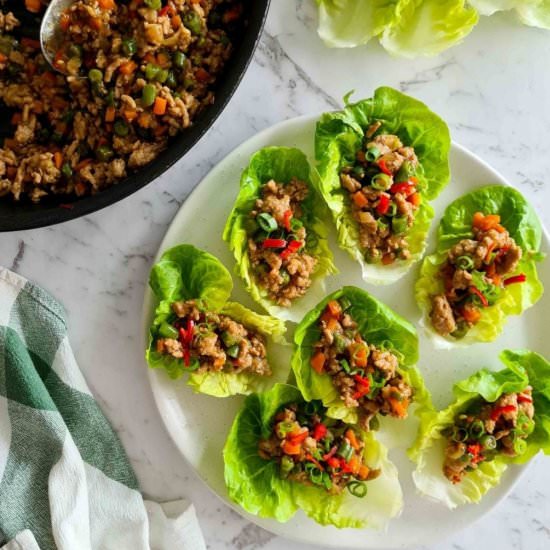 San Choy Bow (lettuce wraps) - Recipe photo by Casually Peckish
