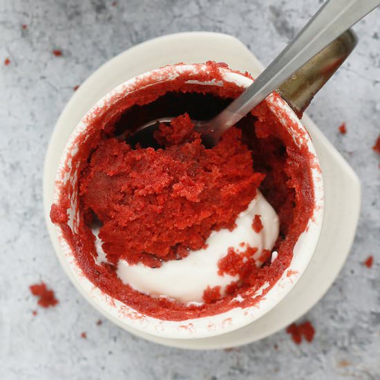 Red Velvet Mug Cake - Recipe photo by kitchenathoskins