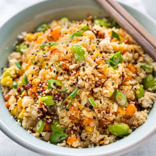 Vegan Cauliflower Fried Rice - Recipe photo by Sixhungryfeet