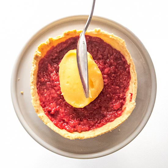 Grapefruit and Raspberry Tart - Recipe photo by MayasKitchenDaydreams