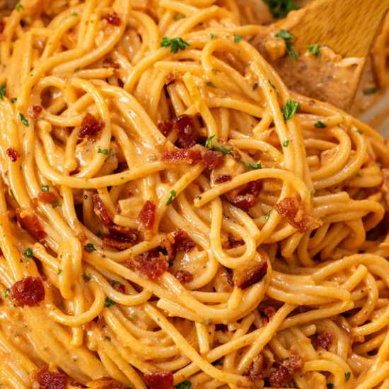 Creamy Bacon Pasta - Recipe photo by TheCozyCook