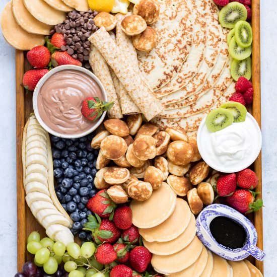 Pancake Charcuterie Board - Recipe photo by veggie desserts